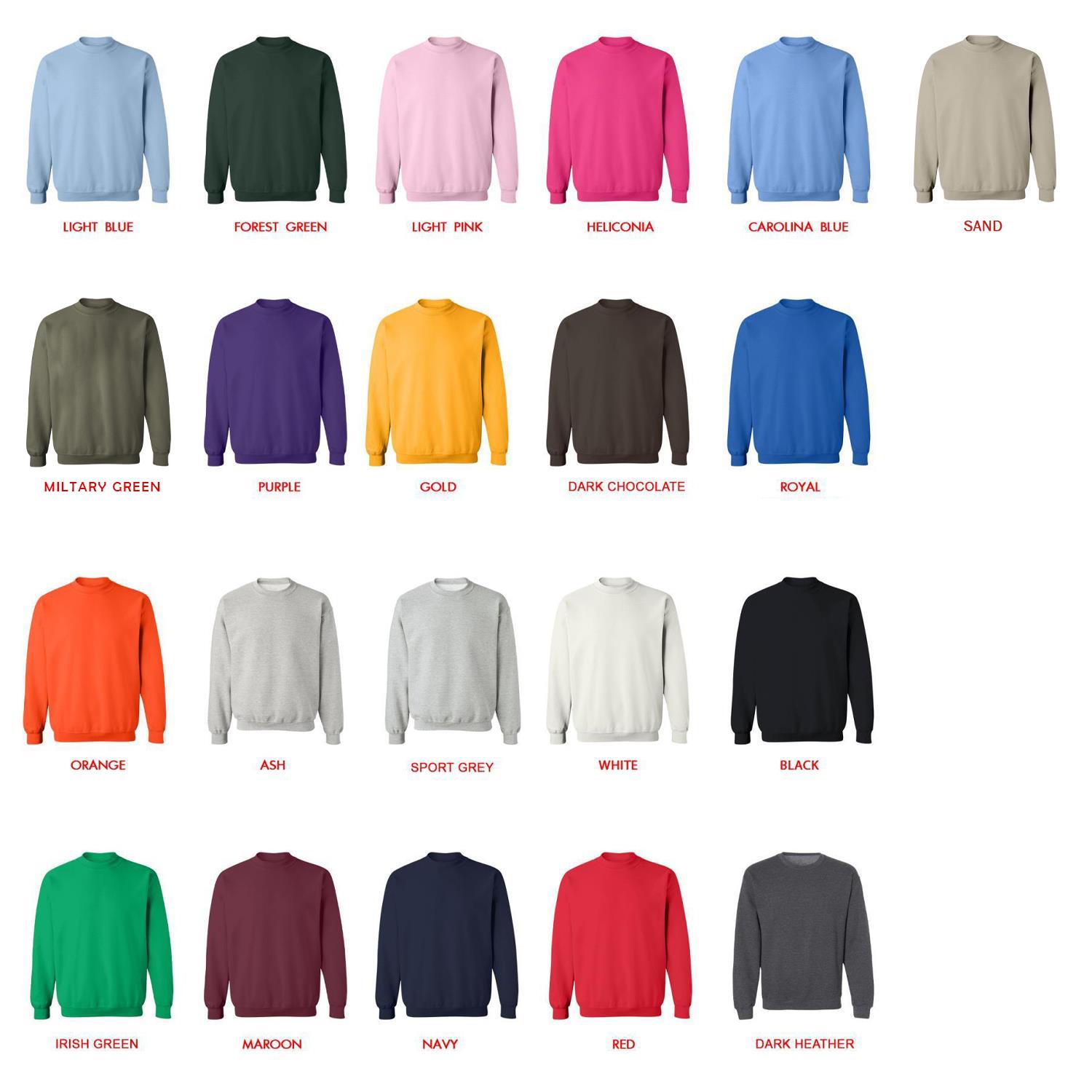 sweatshirt color chart - Tokyo Mew Mew Store