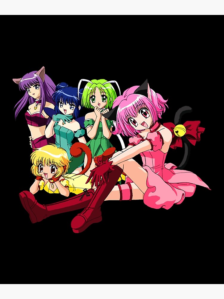 Tokyo Mew Mew Group Throw Pillow - Image 2