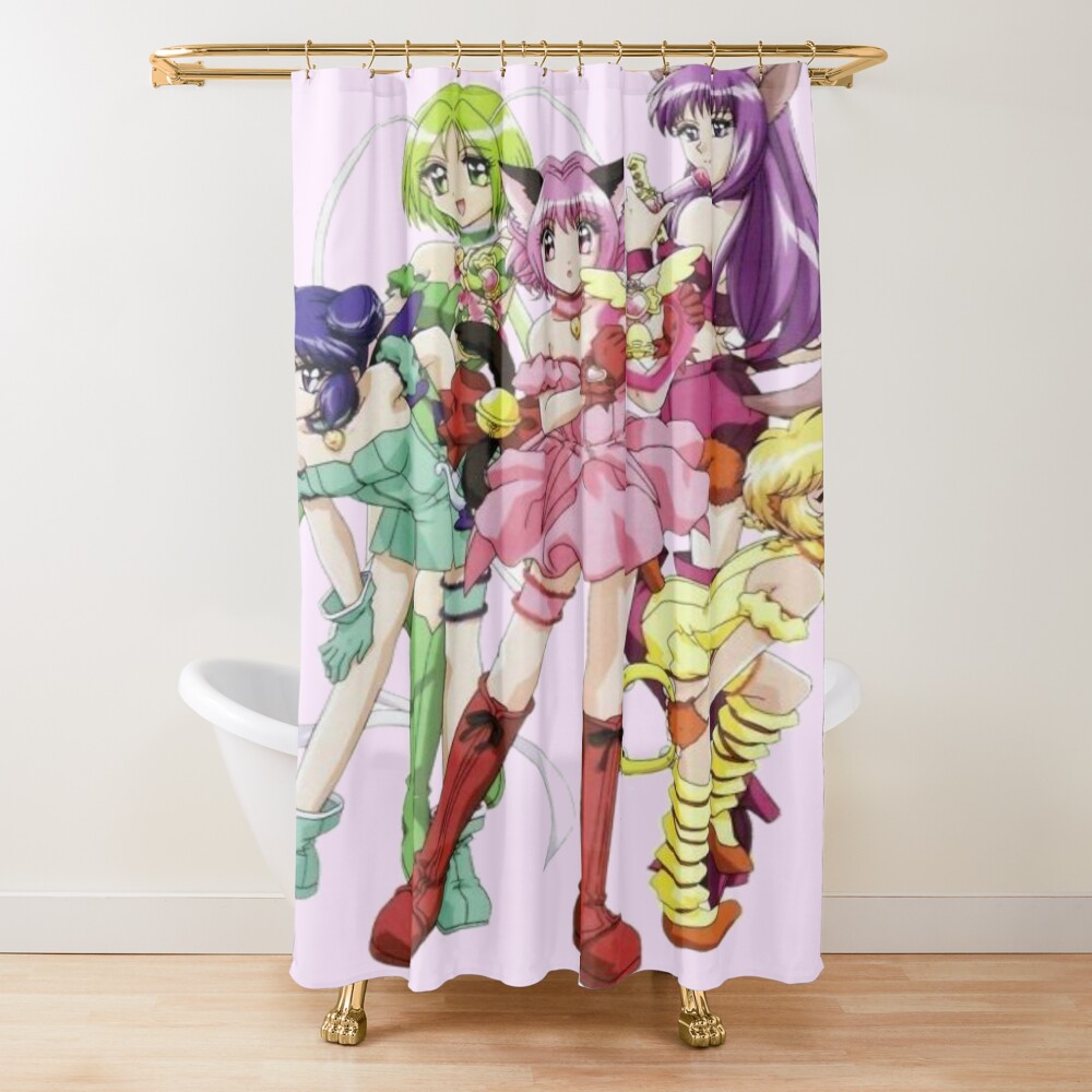 Tokyo Mew Mew Retro Shower Curtain