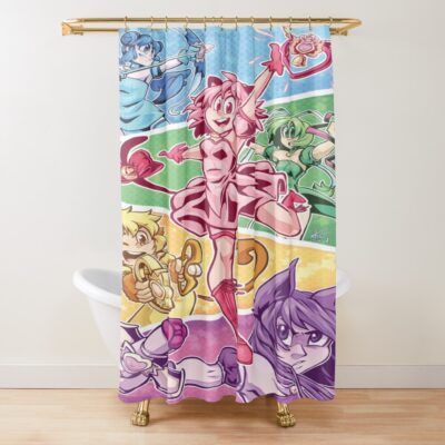 Tokyo Mew Mew Ensemble Shower Curtain
