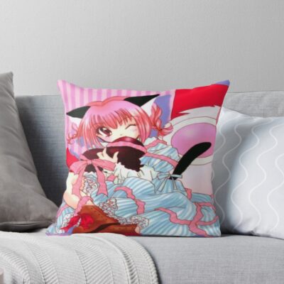 90s Nekogirl Throw Pillow