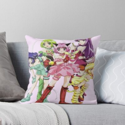 Tokyo Mew Mew Retro Throw Pillow